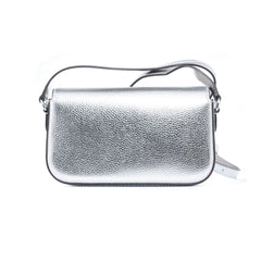 Gray Leather Shoulder Bag