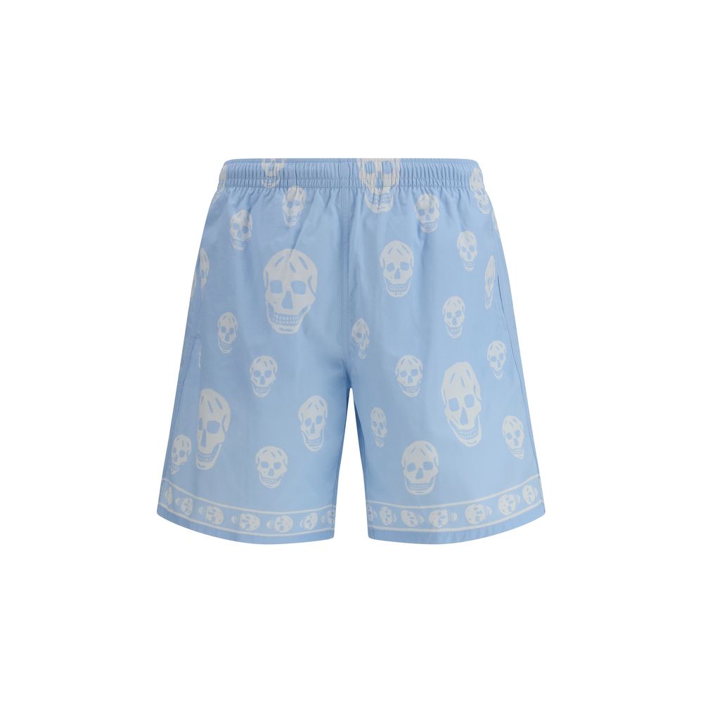 Blue Polyamide Bermuda Shorts