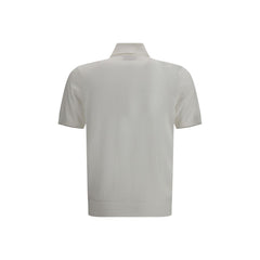 White Cotton Polo Shirt