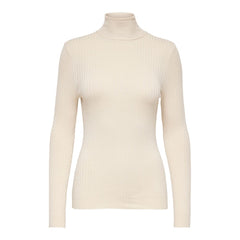 Beige Viscose Turtleneck