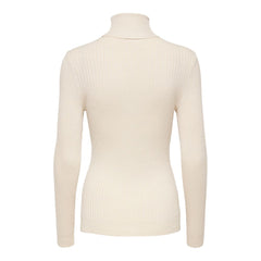 Beige Viscose Turtleneck