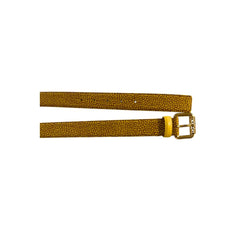 Yellow Leather Women Belt