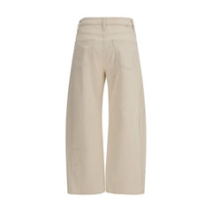 Beige Cotton Jeans Denim