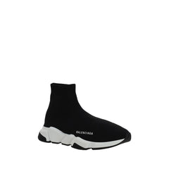 Black Elastane Athletic Sneakers