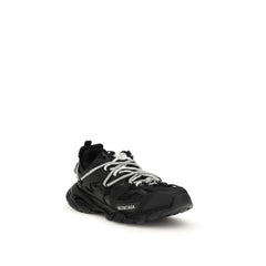 Black Polyethylene Athletic Sneakers