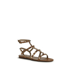 Beige Calf Leather Bos Taurus Sandals