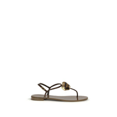 Brown Stainless Steel Sandals