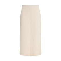 Beige Modal Midi Skirt