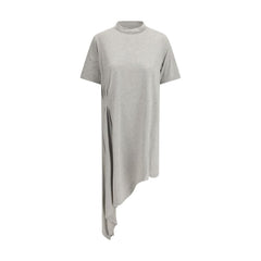 Gray Cotton Casual Dress