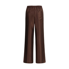 Brown Viscose Casual Pants