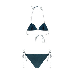Blue Elastane Bikini