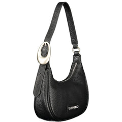 Black Polyurethane Women Shoulder Bag