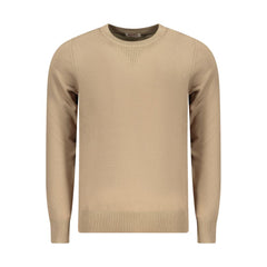 Beige Viscose Men Sweater