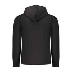 Black Cotton Men's Hooded Sweatshirt