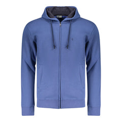 Blue Cotton Men's Hoodie Sweatshirt