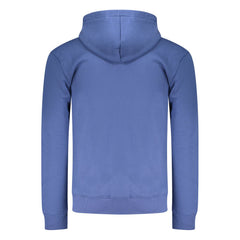 Blue Cotton Men's Hoodie Sweatshirt
