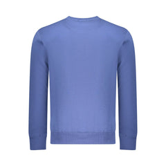 Blue Cotton Men Sweatshirt