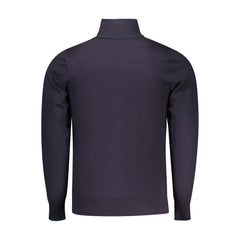 Blue Viscose Men Sweater