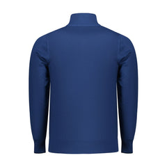 Blue Viscose Men Sweater