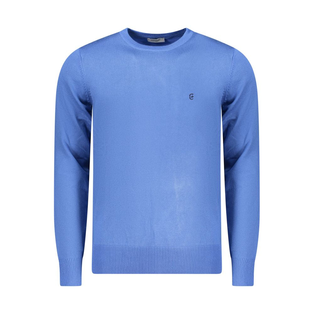 Blu Viscosa Uomo Maglia