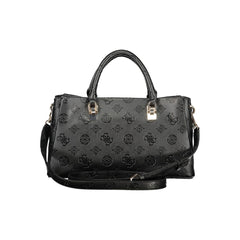 Black Polyurethane Women Handbag