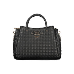 Black Polyurethane Women Handbag