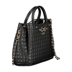 Black Polyurethane Women Handbag