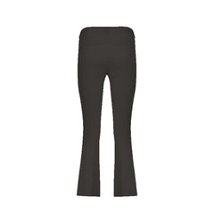 Black Elastane Flared Pants