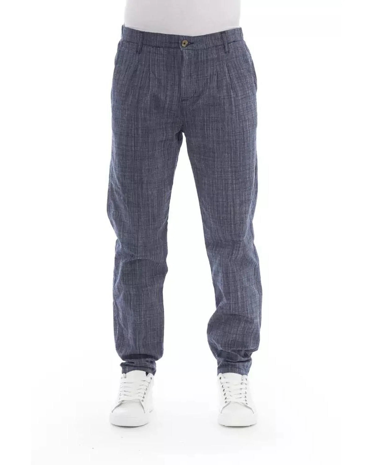 Blue Cotton Chino Pants