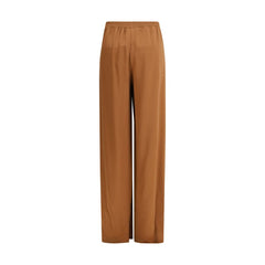 Beige Viscose Casual Pants