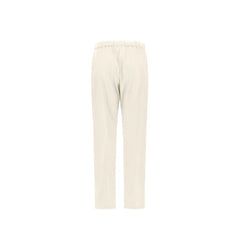 White Polyester Casual Pants