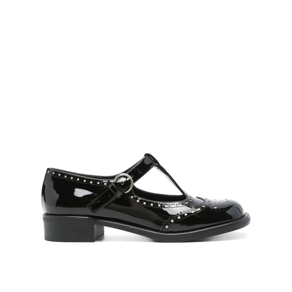 Black Calfskin Ballet Flats
