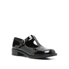 Black Calfskin Ballet Flats