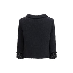 Black Fleece Wool Coat