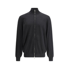 Black Fleece Wool Cardigan