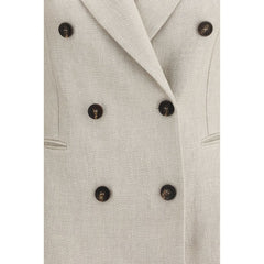 Beige Linen Blazer