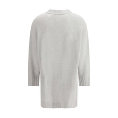 Gray Fleece Wool Cardigan