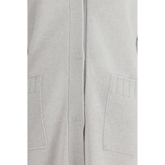 Gray Fleece Wool Cardigan