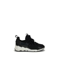 Black Neoprene Athletic Sneakers