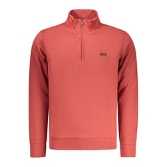 Red Cotton Men Sweatshirt