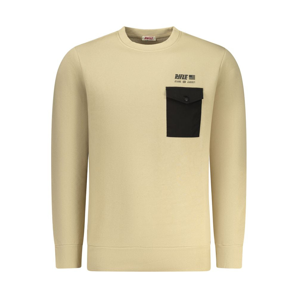 Beige Cotton Men's Sweatshirt