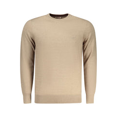Beige Polyester Men Sweater