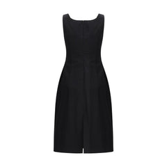 Black Cotton Casual Dress