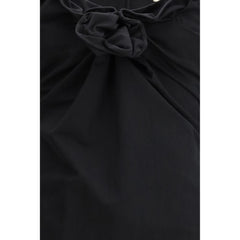 Black Cotton Casual Dress