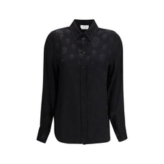 Black Viscose Pattern Shirt