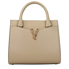 Beige Leather Handbag