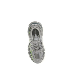 Gray Polyester Athletic Sneakers