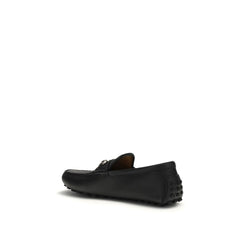 Black Calf Leather Bos Taurus Slip-On Loafers