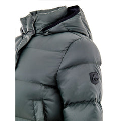 Green Cotton Full-Length Jacket