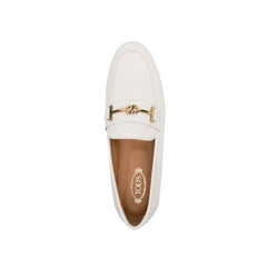White Calfskin Slip-On Loafers